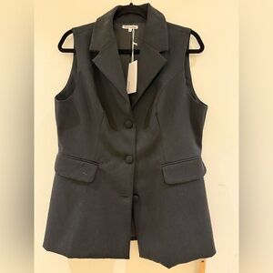Reformation The Billie Vest Black Size XL NWT